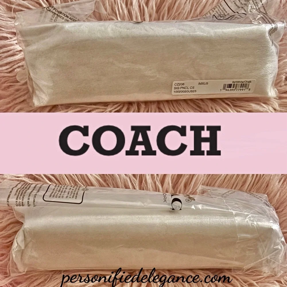 NEW Coach Limited Edition Cherry Print Black Red Multi Coated Canvas Pencil Case - Picture 8 of 13